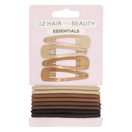 Oz Essentials Hair Clip and Elastic Set - Multi Colour