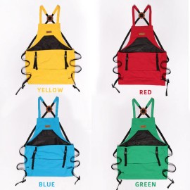 Grampa's Garden Apron - Cross Back Gardening Apron With Pockets For Women & Men - Blue