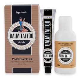 BALM TATTOO Care Set with Tattoo Aftercare Cream 30 g and Wash Gel Soap-Free and pH Neutral 100 ml