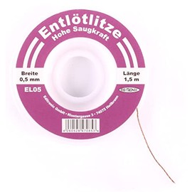 edi-tronic desoldering wire set/single 0.5 mm 1 mm 1.5 mm 2 mm 2.5 mm 3 mm coil suction wire Copper