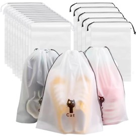 15 Piezas Bolsas para Zapatos - Bolsas para Empacar Ropa Viaje Bolsa Reutilizable para Zapatos Multifunción Organizador Bolsas de Almacenamiento Zapatos (Transparente(15pcs))