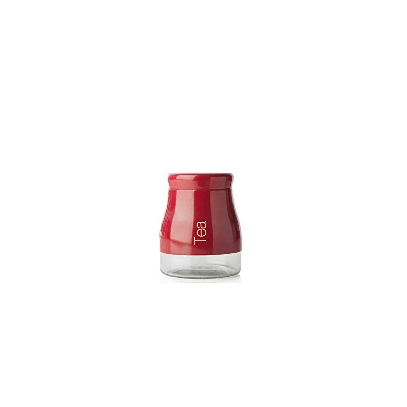 sabichi RED Tea JAR, 13.4 x 11.6 x 11.6 cm