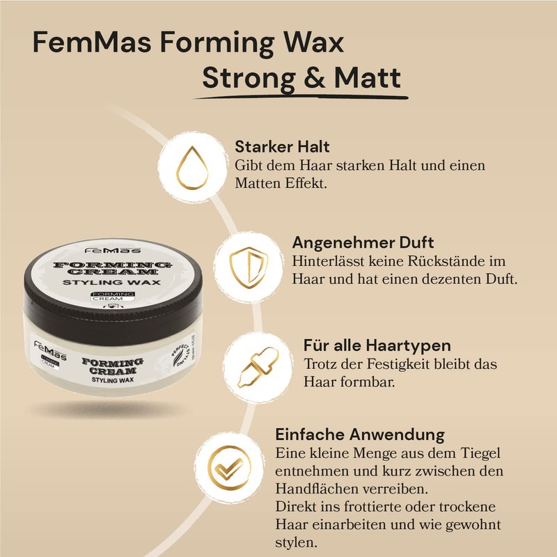 FemMas® Forming Wax Strong & Matt 150 ml hair wax