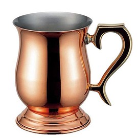新光金属 ジョッキ 素銅 大(容量:570ml) 純銅ジョッキー S-2505