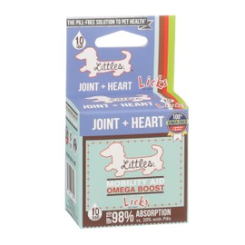 Licks Pill-Free Small Breed Dog Joint and Heart - Glucosamine & Omega 3 Fish Oil Supplement for Dogs - Inflammation Supplements for Joint Support - Gel Packets - 10 Use