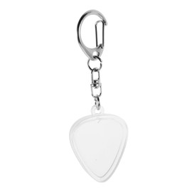 Kisangel Guitar Pick Storage Box with Keychain Portable Clear Picks Holder for Easy Access for Players and Music Enthusiasts Durable Standard Multiuse Design