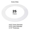 25 Pack Gloss White Goof Trim Ring for 8" Inch