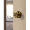 SORWDUERM Antique Brass Door Knobs Interior Privacy Door Knob for