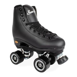 Sure-Grip Fame Indoor Rollerskates (Mens 10 / Womens 11, Black)