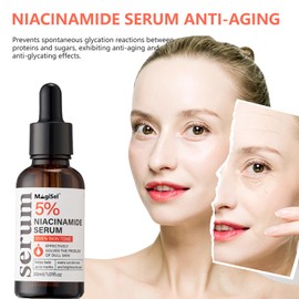 Niacinamid -Essenz, Anti-Aging Essence, Feuchthalte Essence, Deep Anti Wrinkle Essence, Porenverfeinerer, Anti-Wrinkle with Hyaluronic Acid & Vitamin C, Brightening Skin for All Skin Types, 30ml