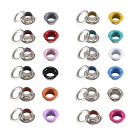 Gasea 600 Sets Metal Eyelets Grommets Kit, 3/16 Inch (5mm) Inside Diameter Eyelet Punch Kit with 3pcs Install Tools Fabric Leather Clothing Shoes Craft Making, 12 Colors