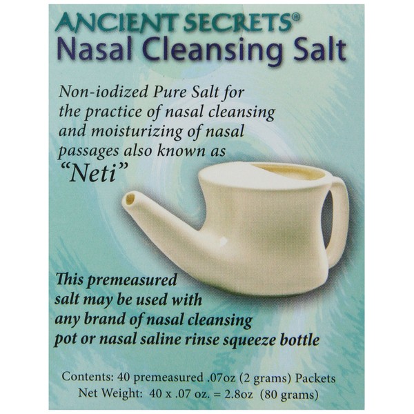 Ancient Secrets Nasal Cleansing Salt 40 packet, 0.25 Boxes (Pack of 8)