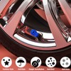 MEAJOO 8PCS Skull Style Tire Valve Stem Caps, with O
