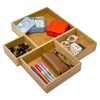 Bam & Boo - 4-Pieces Square Natural Bamboo Desk Drawer