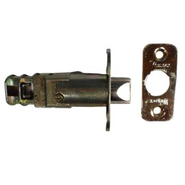 12721 600 Series Dead Latch Compatible with Weslock latches Marked 600 Series, Adjustable Backset with Radius Corner Brass Face Plate