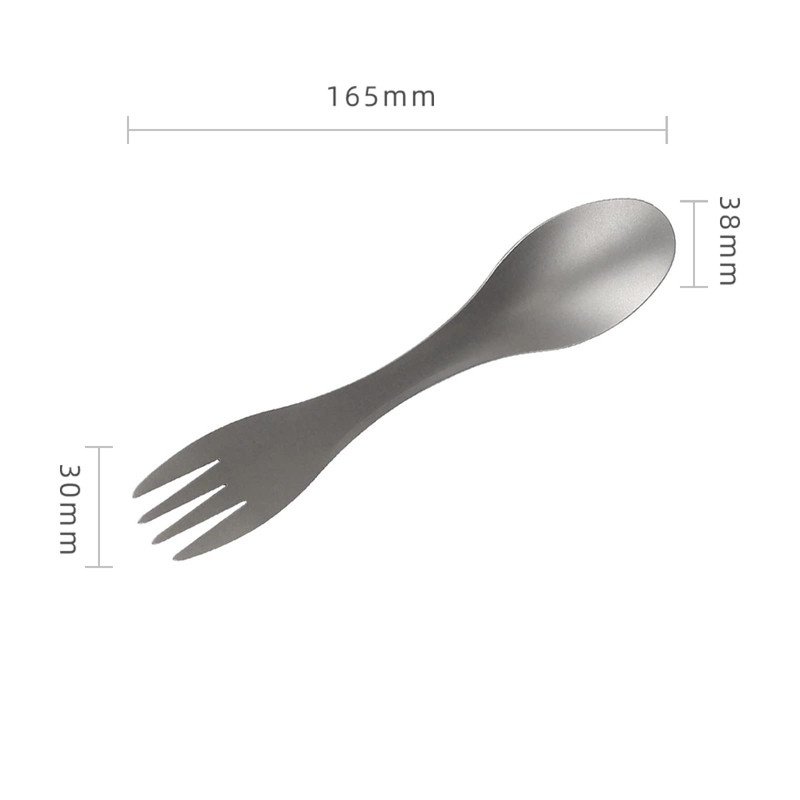 TIANDLIFE Spoon, Fork, Titanium, Lightweight, Pure Titanium, Unbreakable, Cutlery Set,