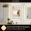 TETOTE Gold LED Mirror for Bathroom 20x28 Metal Frame Frontlit