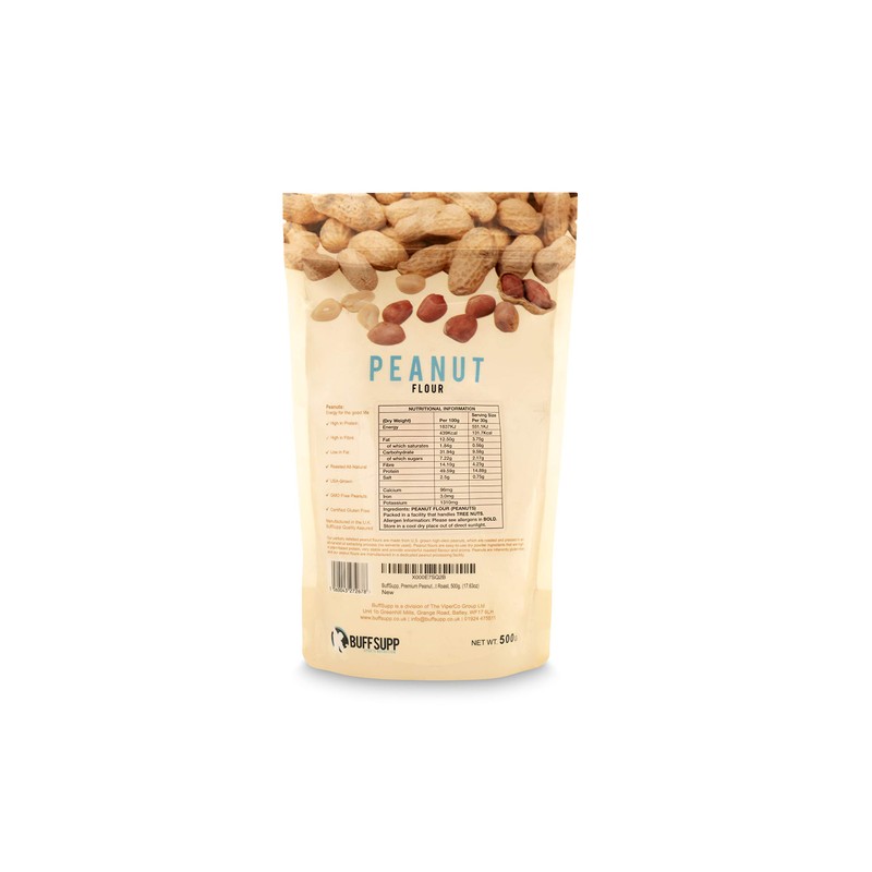 BuffSupp, Premium Peanut Flour, Light Roast, 500g, (17.63oz)