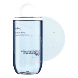 Isntree Toner De Acido Hialuronico Molecular Ultra Bajo 300 ml restaura la humedad y calma la piel                                                    
