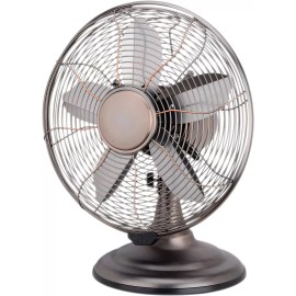 Optimus F-6212A 3-Speed 60-Watt Portable Retro Oscillating Table Fan