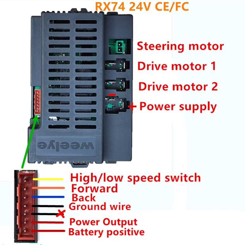 Weelye RX74 24V CE FC Control Box Receiver 2.4G Bluetooth,RX30