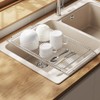 MINGFANITY Extendable Dish Drying Rack Over The Kitchen Sink, Vegetables