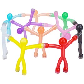 DAVBNM 10 Pcs Mini Man Magnetic Toys, Fridge Magnets Toy, Colorful Flexible Rubber Magnets, Sensory Toys, for Gifts, Fidget Travel Toy for Refrigerator, Door, Office, Classroom Decor
