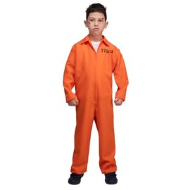 Wicked Costumes Kids Orange Convict Fancy Dress Costume - 11-13 Years