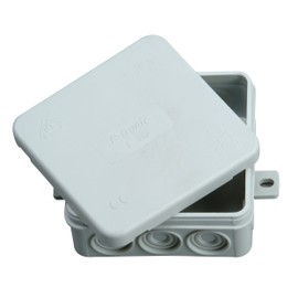 Kopp 347114008 Junction Box Surface-Mount for Wet Rooms with 5-Pin Connecting Terminal Plate IP 54 / 85 x 85 x 40 mm