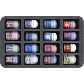 Feldherr HS045A022 foam tray compatible with 16 Citadel paint pots (12 ml / 18 ml / 24 ml)
