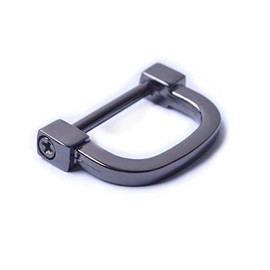 Bobeey 4pcs 3cm Wide Black Gun Horseshoe D-Rings,Screw in Shackle D Ring for Purses,Purse Findings BBC14 (Black Gun)