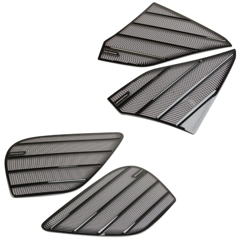 Korlot Black Stainless Steel Interior Audio Speaker Cover Decorative Trim