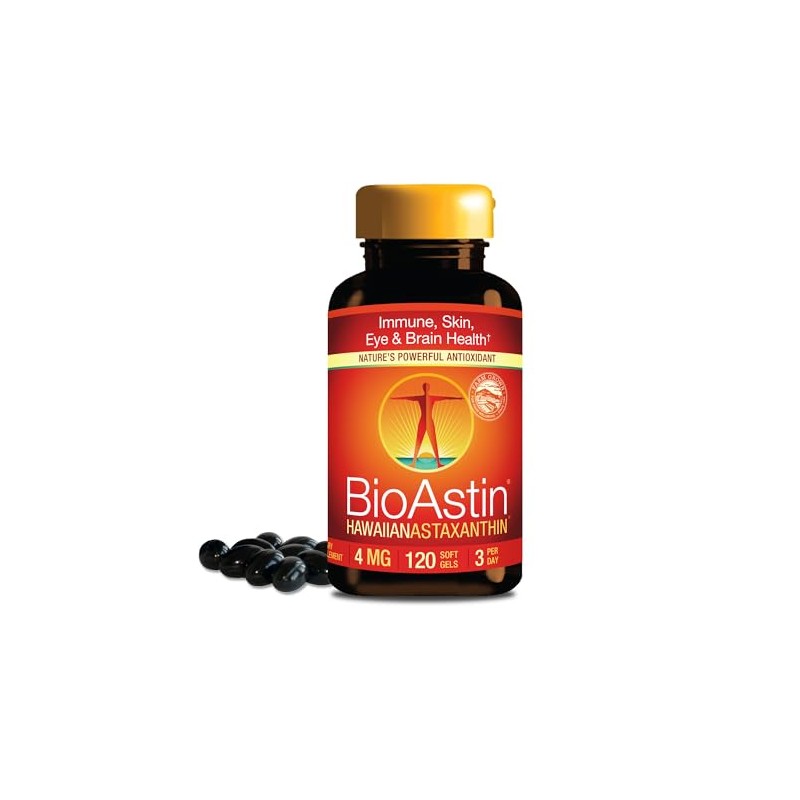 Nutrex Hawaii BioAstin Hawaiian Astaxanthin, 120 Gel Caps supply, 4mg