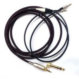 ABLET Replacement audio Cable Compatible with Hifiman HE400S, HE-400i（2.5mm Plug Version）, HE560, HE-350, HE1000 Headphone 3.5mm and 6.35mm to Dual 2.5mm Jack Male Cord 2m/6.6ft