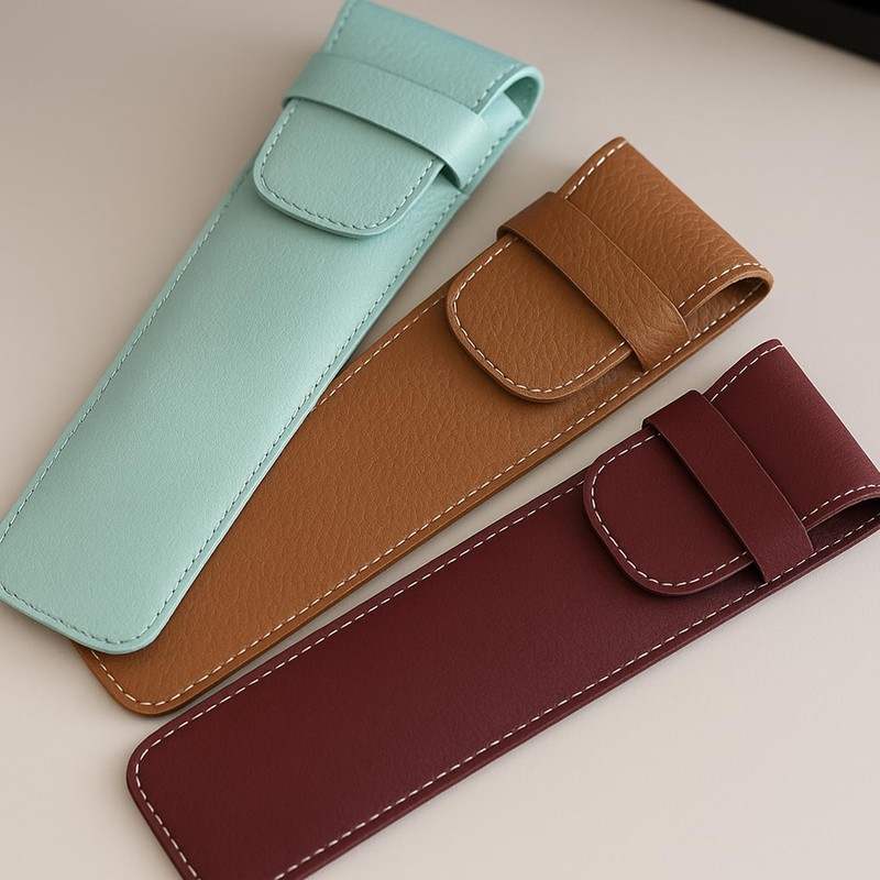 Space Home - Fan Holder with Flap - Leather Fan