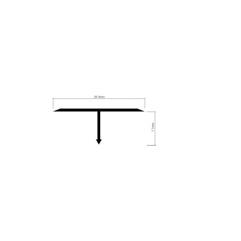 Aluminium T-Profile Transition Rail Transition Profile Laminate Length 90 cm