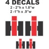 4 IH Tractor International Harvester Die Cut Vinyl Decals