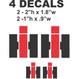 4 IH Tractor International Harvester Die Cut Vinyl Decals