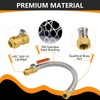 1-Pack HeSun 12-Inch Push-Fit Ball Valve Water Heater Connector, Push-to-Connect