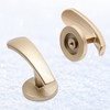 Rierdge 4 Pack Brass Gold Curtain Tieback Hooks, Curtain Holdback