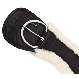 Equinate Western Moon Girth Anatomical with Synthetic Lambskin Short Girth Saddle Girth Western Girth 80 cm Natural