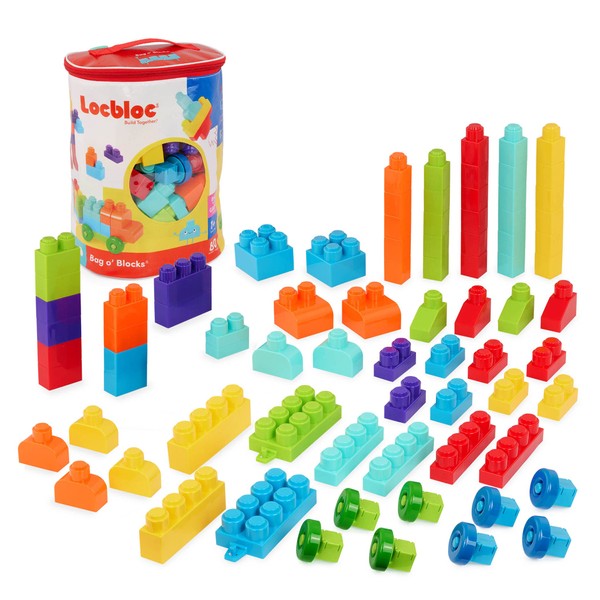 Battat – Large Building Blocks – 80 Colorful Pieces –