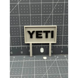 HO Scale 1:87 YETI Cooler Billboard Sign | Model Train Layout Accessory Diorama