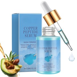 Copper Peptide Serum for Face, Anti Aging Face Serum with Copper Peptides & Shea Butter, Reduces Wrinkles & Fine Lines, Promotes Radiant Skin, Hydrating & Repairing Formula for All Skin Types, 30ml