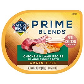 Nature's Recipe Prime Blends Wet Dog Food, Chicken & Lamb Recipe, 2.75 Ounce Cup (Pack of 12)