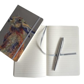 The Hare Collection George The Hare Themed A5 Notebook Lined with Elastic BCW502