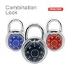 XanHen Combination Padlocks with Metal Body, Indoor Use for Gym