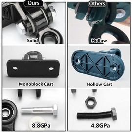 BETOOLL Heavy Duty Swing Hangers Swing Set Hardware Playground Porch Yoga Seat Trapeze Wooden Sets Indoor Outdoor Set Black of 4