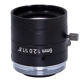 FA 6mm Machine Vision 1/1.8" Fixed Focus Lens Industrial Camera C-Mount Lens