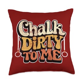 Funny Gymnastics Rings Chalk Rings Gymnast Throw Pillow